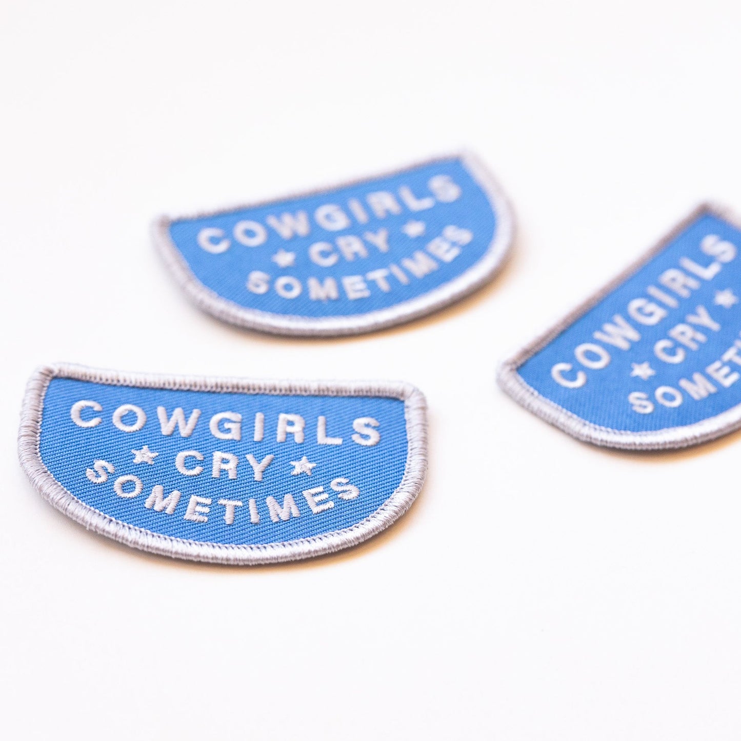 Cowgirls Cry Sometimes - Iron On Patch