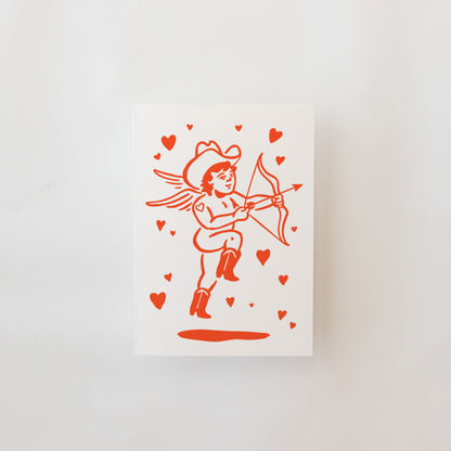 Cowboy Cupid - Blank Card