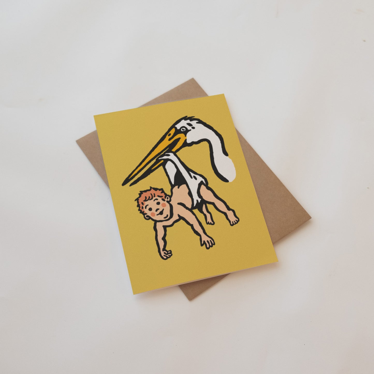 Stork & Baby - Blank Card