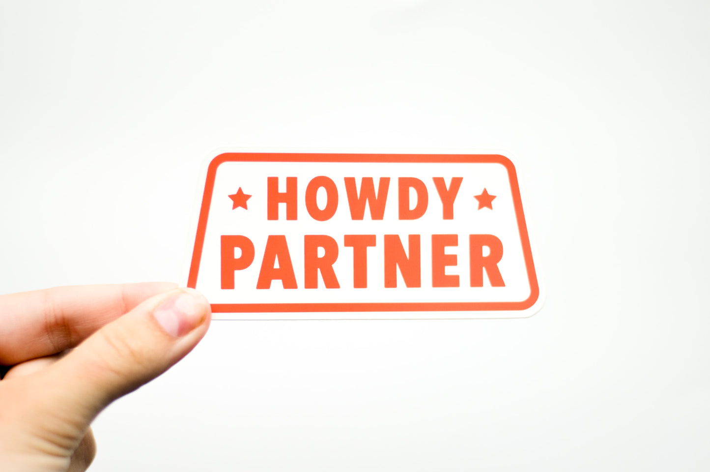 Howdy Partner vinyl sticker