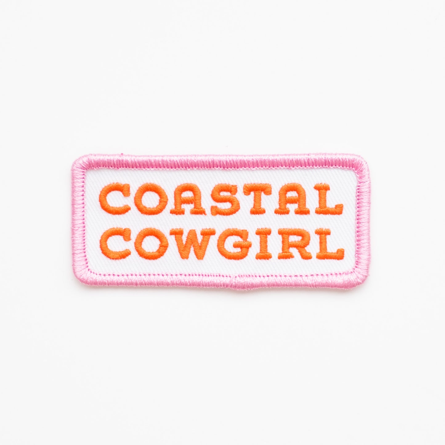 Coastal Cowgirl - Iron On Patch (Pink+Orange)