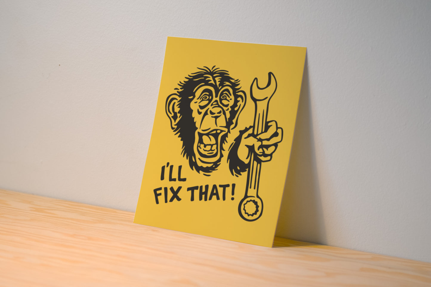 I'll Fix That Print - Monkey - Illustration