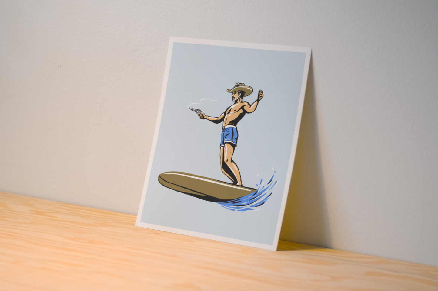 Wave Bandit Print - Surf Cowboy - Illustration