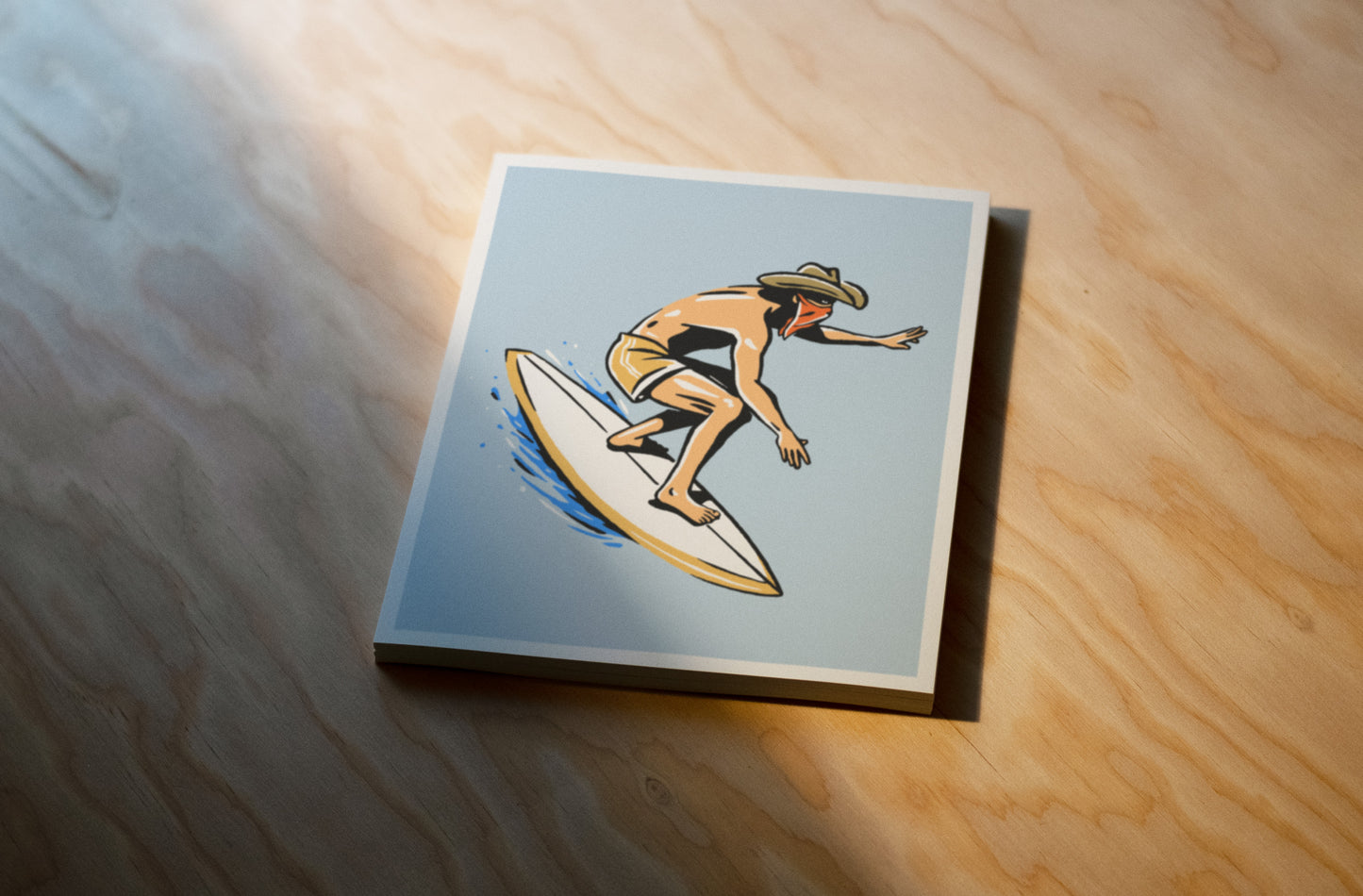 Barrel Rider Print - Surf Cowboy - Illustration