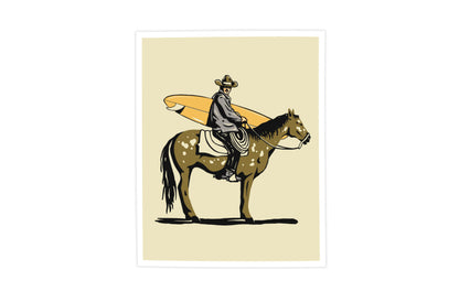 Surf Seeker Print - Surf Cowboy - Illustration