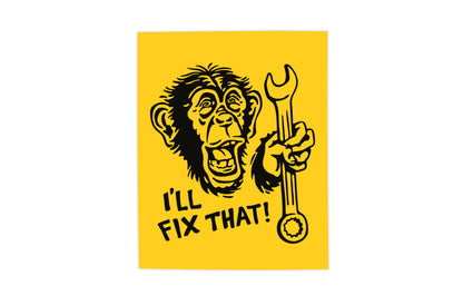 I'll Fix That Print - Monkey - Illustration