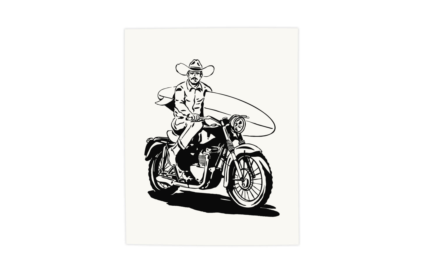 Steel Pony Print - Surf Cowboy - Illustration