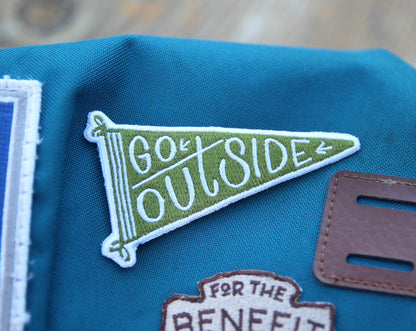 Go Outside Flag - Iron On Patch